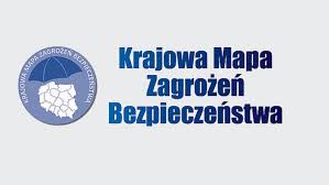 Napis krajowa mapa zagrożeń bezpieczeństwa oraz mapa Polski.