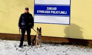 Policjant z psem.