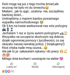 Treść podziękowań.