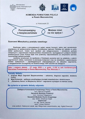 Zaproszenie na debatę społeczną, szczegóły opisane w komunikacie.