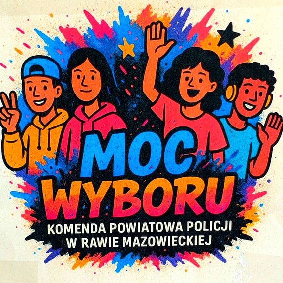 Napis moc wyboru oraz grupa dzieci.