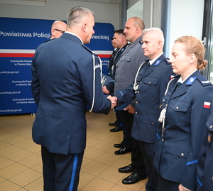 Policjanci podczas mianowania.