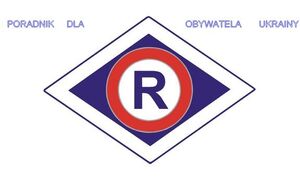 duża litera R oraz napis poradnik dla obywatela Ukrainy